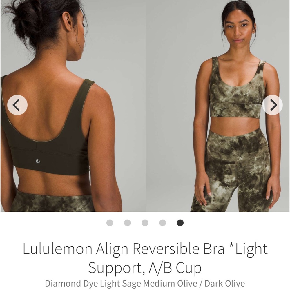 Lululemon reversible bra size 8